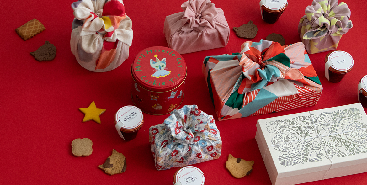 ふろしきラッピング スイーツ